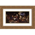 thumbnail image 1 of Tintoretto 2x Matted 24x14 Gold Ornate Framed Art Print 'St Roch in Prison Visited by an Angel', 1 of 2