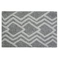 thumbnail image 1 of Tints & Tones LLC Vibhsa Bath Rug Geometric Pattern in Grey & Ivory 20" x 32", 1 of 3
