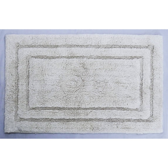 CHICOS HOME Ivory Color Plain Bath Rug 20" x 32"