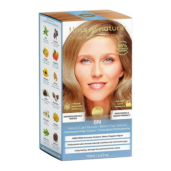 Tints of Nature Permanent Hair Colour 8N Natural Light Blonde, 4.4 Oz