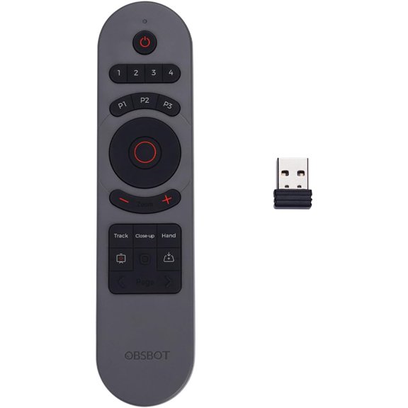 Tiny 2 Remote Control, Smart Remote for Tiny 2/Tiny 2 Lite/Tiny 4K/1080P Webcam, Wireless Connection via USB Receiver, Combination of Remote Control and Presentation Clicker