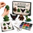 thumbnail image 1 of Tiny 3D Beaded Animal DIY Kit, 4PCS DIY Animal Beading Embroidery Kit, All Accessories Included Beads String Tools Guide, Stress Relief Focus for Desk Decor Vibrant Charm, 1 of 12