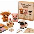 thumbnail image 1 of Tiny 3D Beaded Animal DIY Kit, Bead Embroidery Kit, 3D Bead Animal Making Kit for Beginners, Cute Animals Beading Craft Set with Instructions (Farm Cuties), 1 of 7