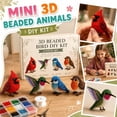 thumbnail image 1 of Tiny 3D Beaded Animal DIY Kit – Beginner Friendly Handmade Bead Art Set, Cute Mini Animal Decor Gift Backyard Birds, 1 of 9
