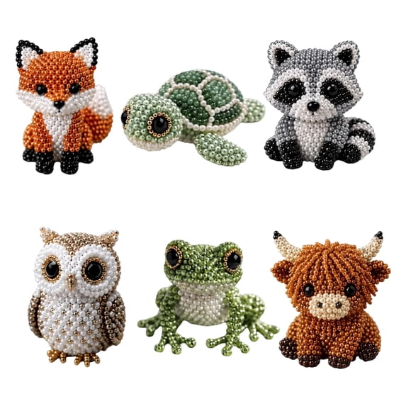 Tiny 3D Beaded Animal DIY Kit – Beginner Friendly Handmade Bead Art Set, Cute Mini Animal Decor Gift for Craft Lovers Teens