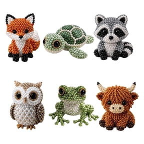 Tiny 3D Beaded Animal DIY Kit – Beginner Friendly Handmade Bead Art Set, Cute Mini Animal Decor Gift for Craft Lovers Teens
