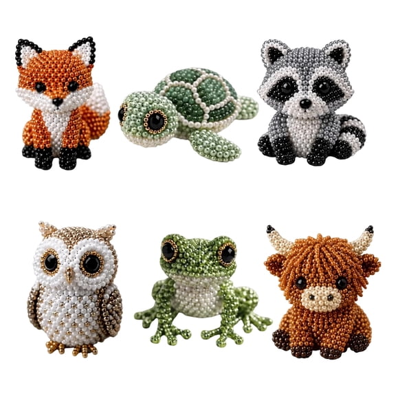 Tiny 3D Beaded Animal DIY Kit – Beginner Friendly Handmade Bead Art Set, Cute Mini Animal Decor Gift for Craft Lovers Teens