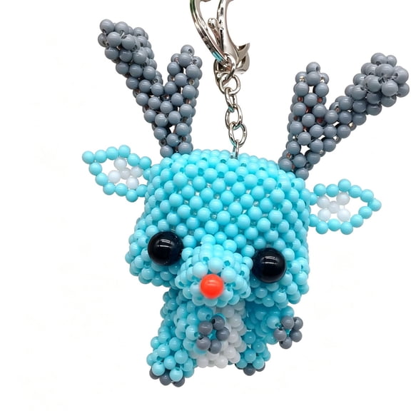Tiny 3D Beaded Animal DIY Kit-for Kids & Adults Cute Handmade Seed Bead Animal Craft Set Stress Relief Creative DIY Decoration Gifts for DIY Desk Decor & Creative Gift (Reindeer)