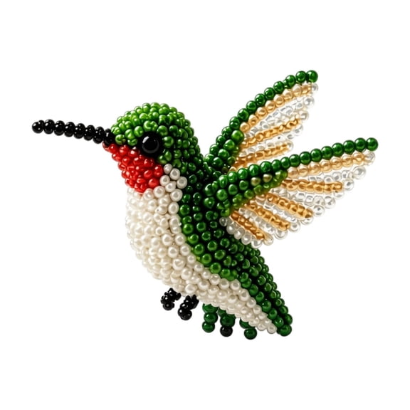 Tiny 3D Beaded Bird DIY Kit – Beginner Friendly Handmade Bead Art Craft Set, Cute Mini Bird Figurine Making, Desk Decor Gift for Adults