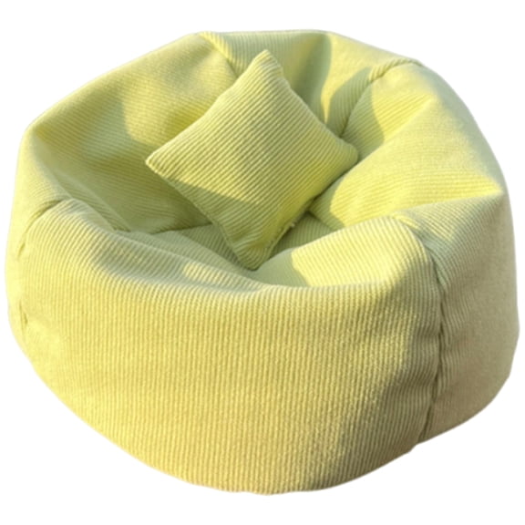 Tiny Bean Bag Sofa With Cushioned Seat Decorative Mini Furniture For 15-17cm Action Figures Collectible Display Piece