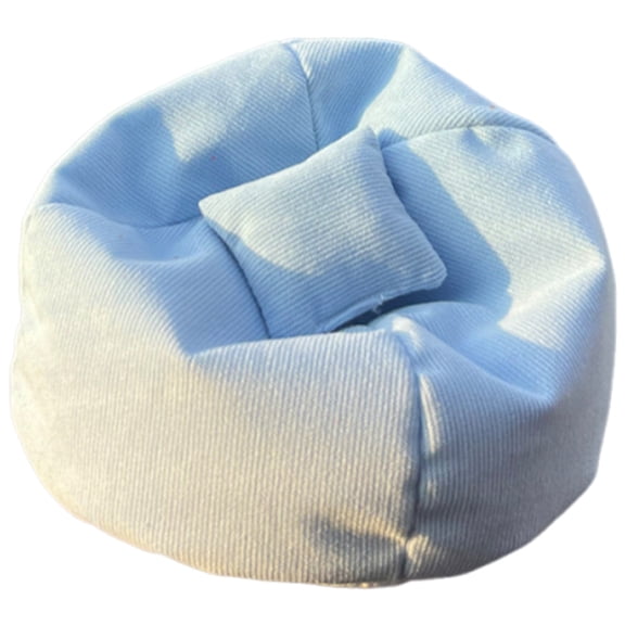 Tiny Bean Bag Sofa With Cushioned Seat Decorative Tiny Furniture For 15-17cm Action Figures Collectible Display Piece