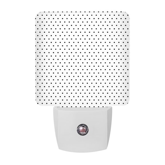 Tiny Black Dot LED Night Light, Minimalist Micro Circle Round Spot Scattered Point Night Lights plug into Wall with Smart Sensor Dusk to Dawn Sensor for Nursery Bedroom 2.95x4.5in