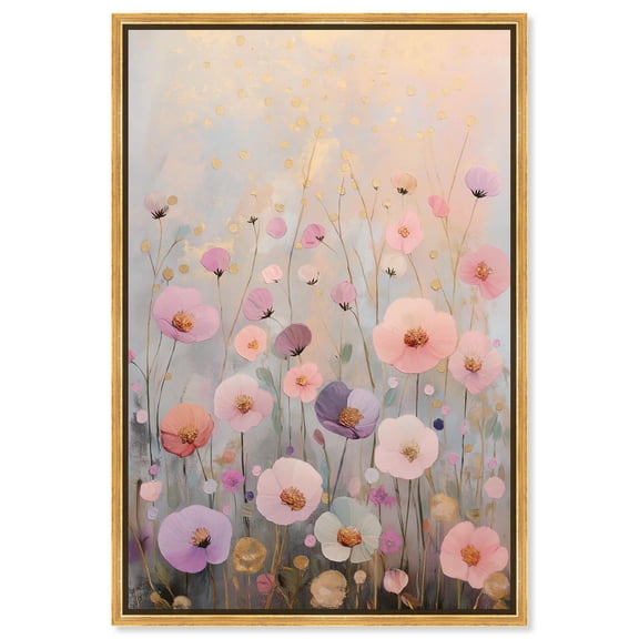 Tiny Blooms II Canvas Nature Wall Decor by Art Remedy, Gold Frame, 10 x 15