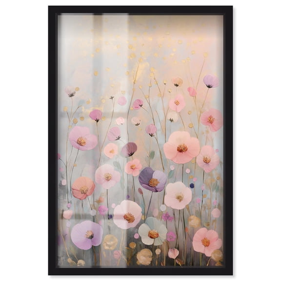 Tiny Blooms II Shadowbox Print Nature Wall Decor by Art Remedy, Black Frame, 30 x 45