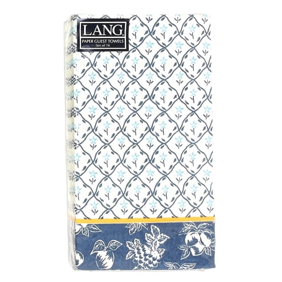 Tiny Blue Floral Vintage Romance Paper Bathroom Guest Towel Napkins - Pack of 16