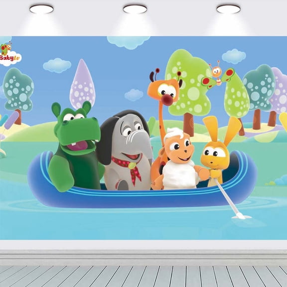 Tiny Bunch Baby TV school Backdrop Party Supplies Taspestry Background Banner Birthday Wall Decor Poster Lover