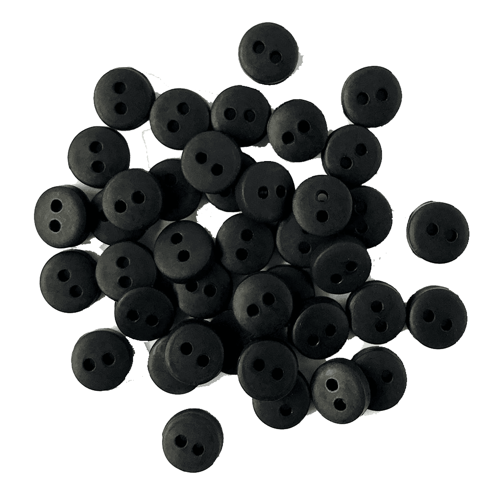 Tiny Buttons For Sewing, Doll Making and Crafts (Black) - 3 Packs - 120  Buttons
