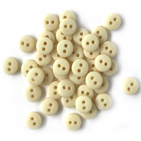 Tiny Buttons For Sewing, Doll Making and Crafts (LINEN) - 3 Packs - 120 Buttons