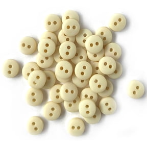 Tiny Buttons For Sewing, Doll Making and Crafts (LINEN) - 3 Packs - 120 Buttons
