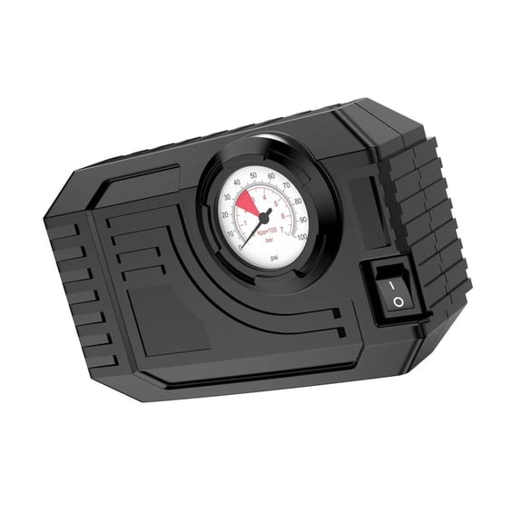 Tiny Car Air Fan 20L/Min Stream Power Cord Constructed In LED Light For Night Use Compact Storage Motorbike Cycle Sphere Inflation