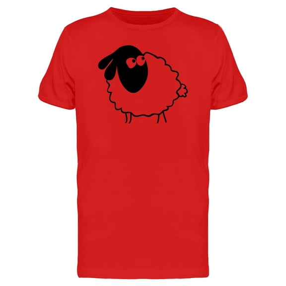 Tiny Cartoon Sheep T-Shirt Men -Image by Shutterstock, Male Medium
