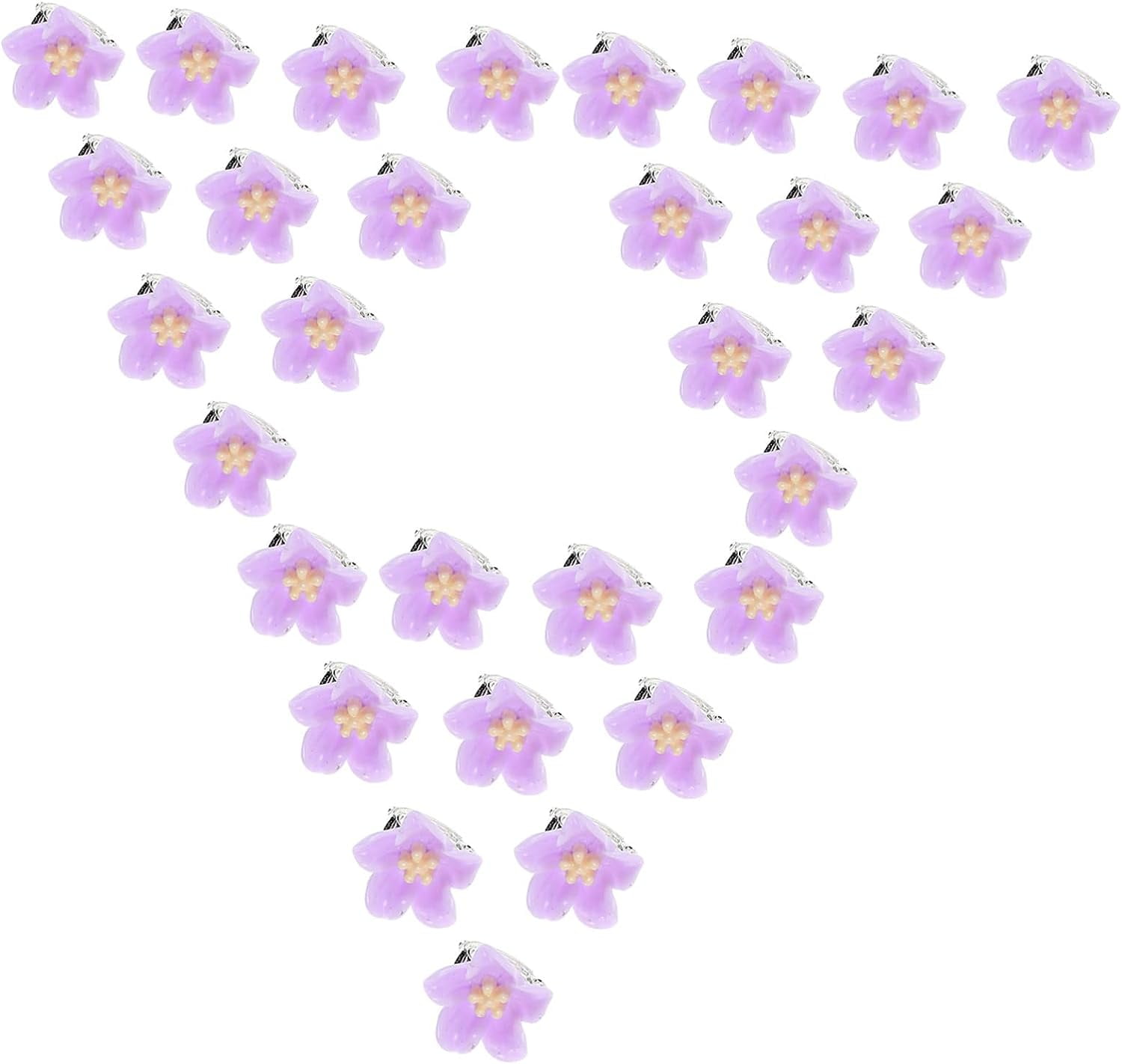 Tiny Claw Clips for Kids 30pcs Small Flower Hairpin Hair Clips Korean