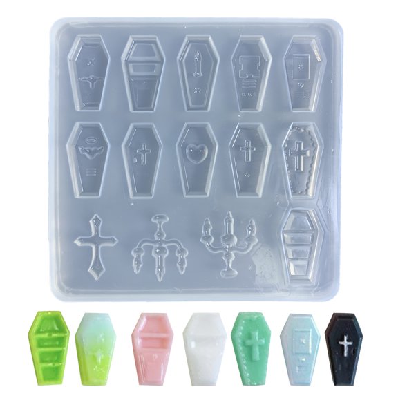 Tiny Coffin Silicone Mold Halloween Decor Resin Epoxy Casting Mold Filler Epoxy Mold Filler Craft Tool