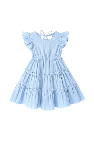 chinese dress ladies Charlotte Baby Blue Linen Dress main image 0
