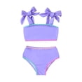 thumbnail image 1 of Tiny Cutey Toddler Girl Swimsuit Set Baby Solid Swimwear Summer Beach Bathing Suit Two Pieces for 2-3T, 1 of 7
