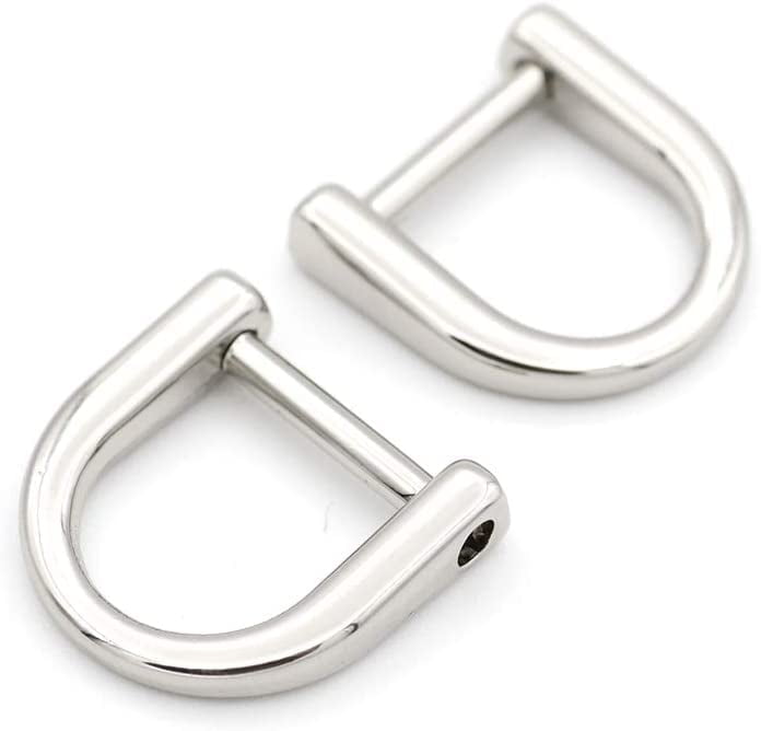 Solid Brass Twist D-Ring Shackle – Keychain, Purse, Bracelet Hardware (24x20mm)