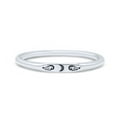 thumbnail image 1 of Tiny Dainty Small Crescent Moon Engraved Infinity Ring Band 925 Sterling Silver Size 7, 1 of 5