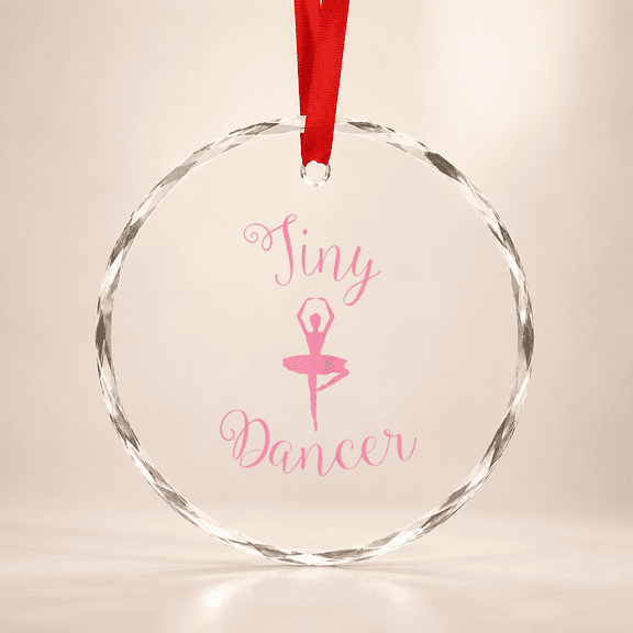 Tiny Dancer Ballerina Silhouette Glass Ornament