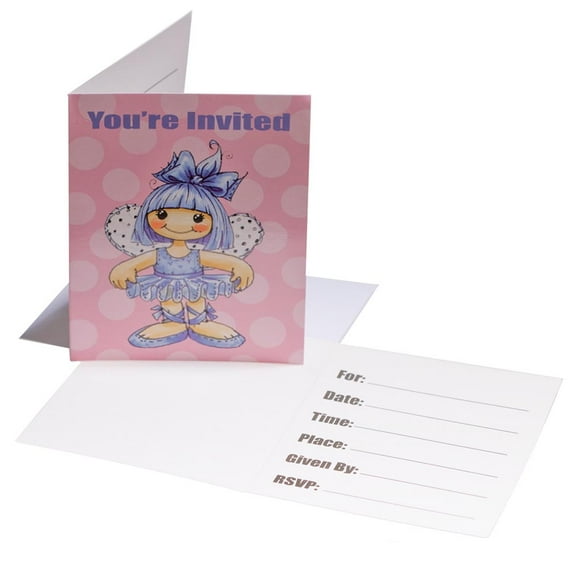 Party Occasion Printed Invitations Multicolor Female Birthday