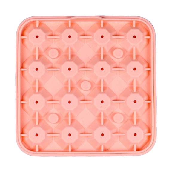 Tiny Diamond Ice Molds Fun Shapes, Small Diamond-Shaped Silicone Ice Cube Trays 16 Cubes Tray, Easy Release, Bpa-Free and Stackable, Mini Ice Cube Trays with Lid, Pink