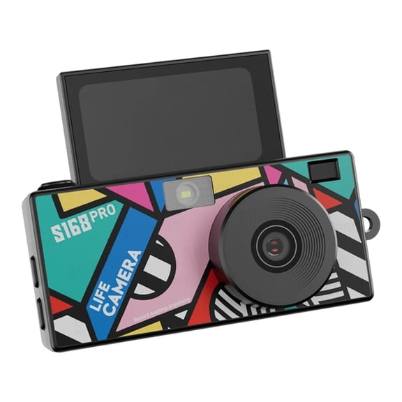 Retro S168 Digital Camera With 1.47Inch 180 Degree Rotate Screen For Vlog Portable Pocket Size For Travel And Daily Use