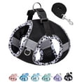 thumbnail image 1 of Tiny Dog Harness, All Weather Mesh, Reflective Stripes, No Pull Step in Lightweight Vest Harness for Puppy, Small Dogs and Cats (Black, L), 1 of 7