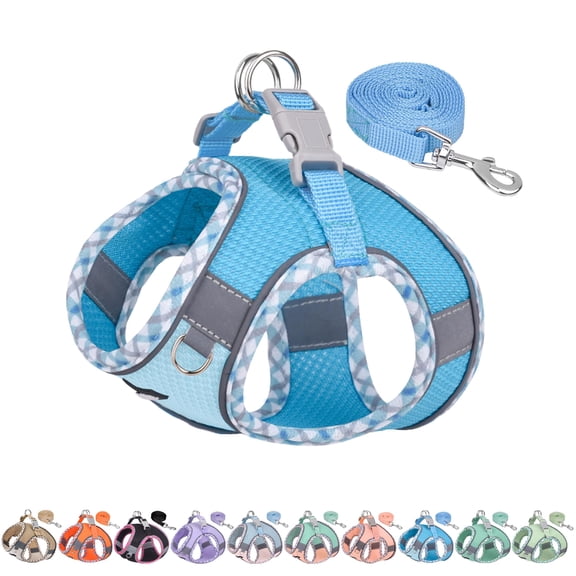 Tiny Dog Harness - Lightweight Mesh Step-in Vest for Puppy, Reflective & Escape-Proof Design with High-Stick Magic Tape - Indoor/Outdoor Use for Chihuahua, Maltese