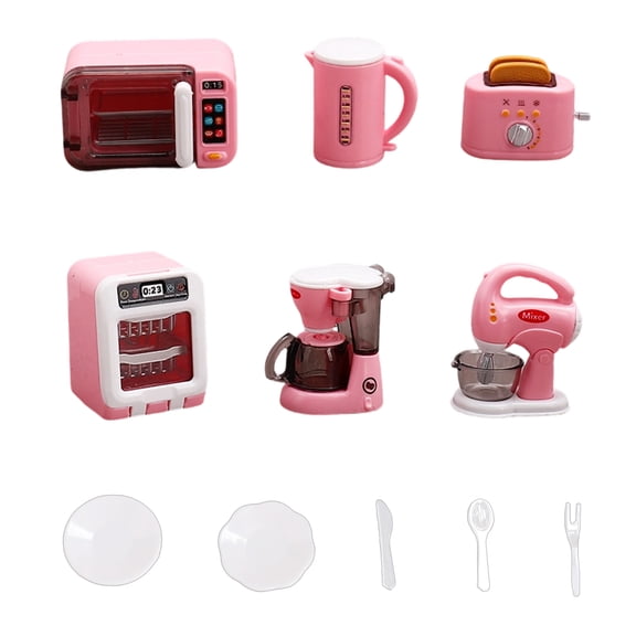 Tiny Electric Appliance Replicas Set ABS Construction Imaginative Play Accessories For Doll Houses