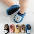 thumbnail image 1 of Tiny Explorings Sock Shoes Baby Socks Shoes Bear Cartoon Soft Rubber Sole Floor Socks Shoes Baby Sneakers Baby Walking Shoes Blue 3 Years-4 Years, 1 of 5