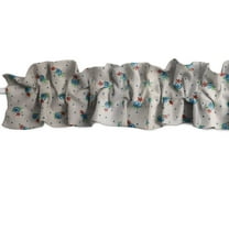 Tiny Flowers and Dots Print Cotton Curtain Sleeve Topper Window Treatment