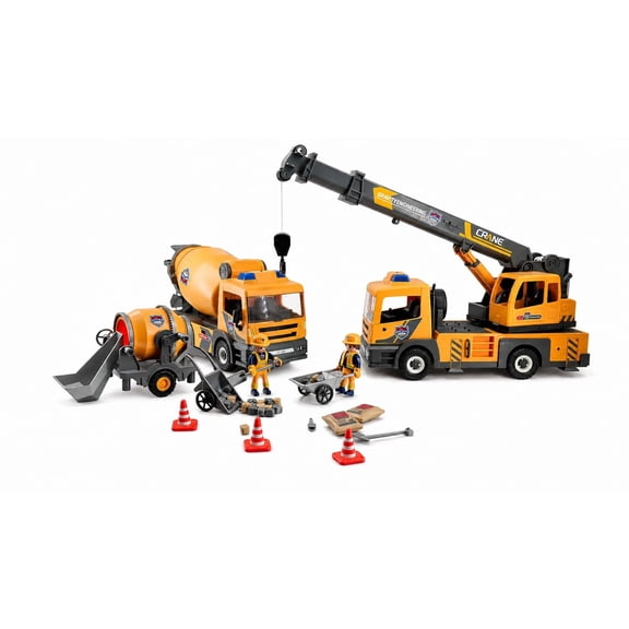 Tiny Force Toy Construction Truck Toys for Kids Ages 4-12 Cement Mixer, Construction Trucks & Toy Trucks for Toddler Boy Toys, Cool Toys for Boys