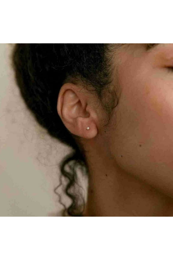 Tiny Freshwater Pearl Earrings (14K Gold Filled) - Shanali Jewelry