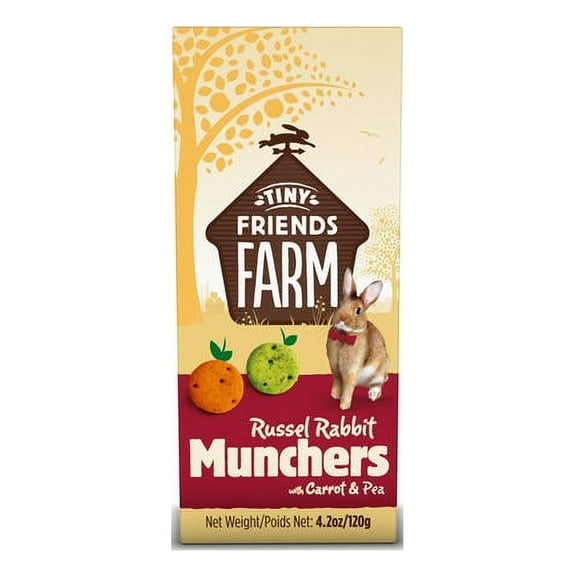 Tiny Friends Farm Russel Rabbit Munchers, Treat 4.23oz