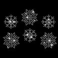 Tiny Frozen Snowflakes Iron-on Crystal Clear Rhinestone Transfer - Set ...