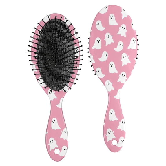 Tiny Ghost Halloween Pattern Hair Brush,Girls Detangling Hair Brush,Glide Through Tangles with Ease for Wet & Dry Hair,8.8"X2.8"