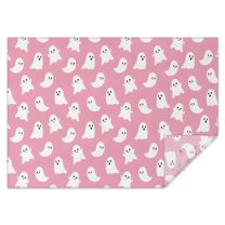 Tiny Ghost Halloween Pattern Rectangle Tablecloth 60"x84",Waterproof Polyester Rectangle Table Cloth, Wipeable Spillproof Polyester Tablecloth for Dining, Camping, Indoor and Outdoor