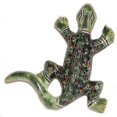 thumbnail image 1 of Tiny Green Peacock Garden Ceramic Lizard, 1 of 3