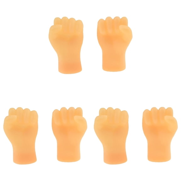 Tiny Hands Fist Bump 2 Pack Fist Style Mini Hand Puppet Tiny Hands Miniature Finger Puppets Party Favors Educational Toys, 1.37x2.16 inch, Beige 3PCS