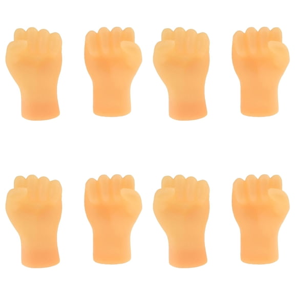Tiny Hands Fist Bump 2 Pack Fist Style Mini Hand Puppet Tiny Hands Miniature Finger Puppets Party Favors Educational Toys, 1.37x2.16 inch, Beige 4PCS