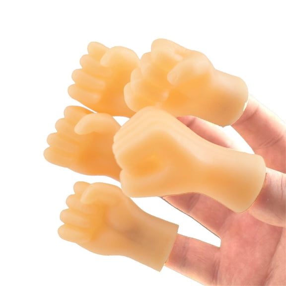 Tiny Hands Fist Bump Finger Puppets, Mini Hand Puppet Pair, Miniature Finger Toys for Party Favors Fun 2pcs